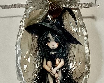 Little Witch Oyster Shell Ornament