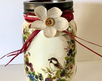 Portavelas de pájaro