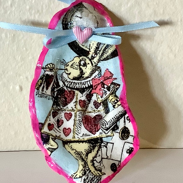 Mad Hatter Oyster Shell Ornament