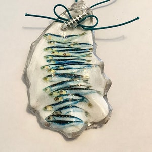 Minnows Oyster Shell Ornament