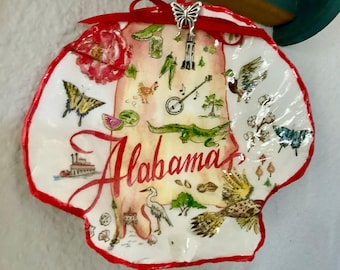 Adorno de concha de vieira de Alabama