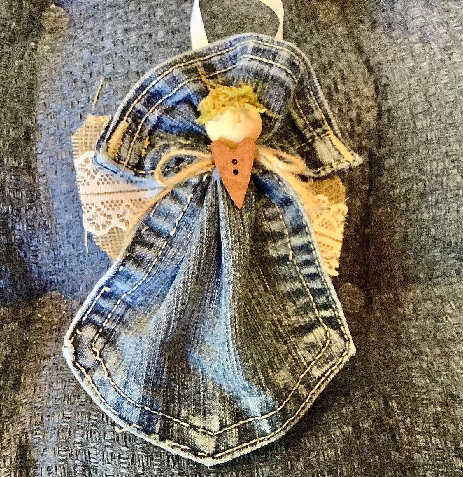 Denim Pocket Angel Etsy