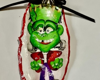 Adorno de concha de ostra de Frankenstein