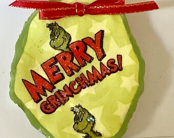 Adorno de concha de ostra Grinch