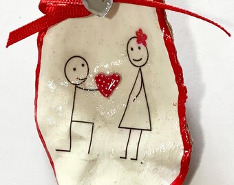 Adorno de concha de ostra con propuesta