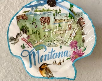 Adorno de concha de vieira de Montana