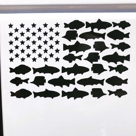 Fish American Flag Decal -  Canada