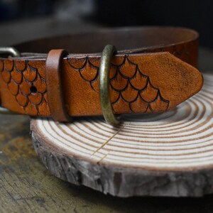 Personalized Leather Dog Collar, Custom Dog Collar, Collar with Name