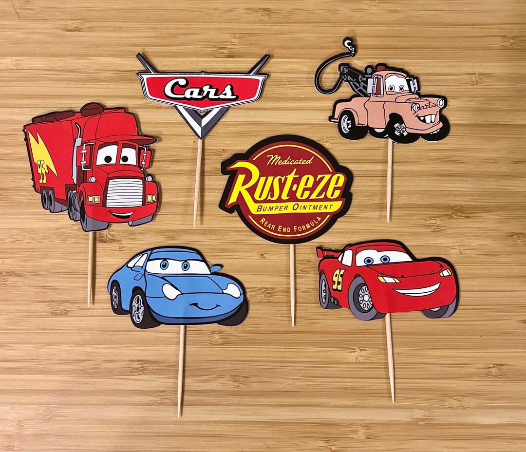Cars Themed Cupcake Toppers Cars 2 Cupcake Toppers Cars 3 Cupcake