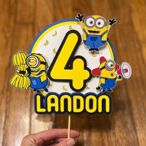 Minions 3D Personalized Cake Topper | Despicable Me Cake Topper | One in a Minion Cake Topper