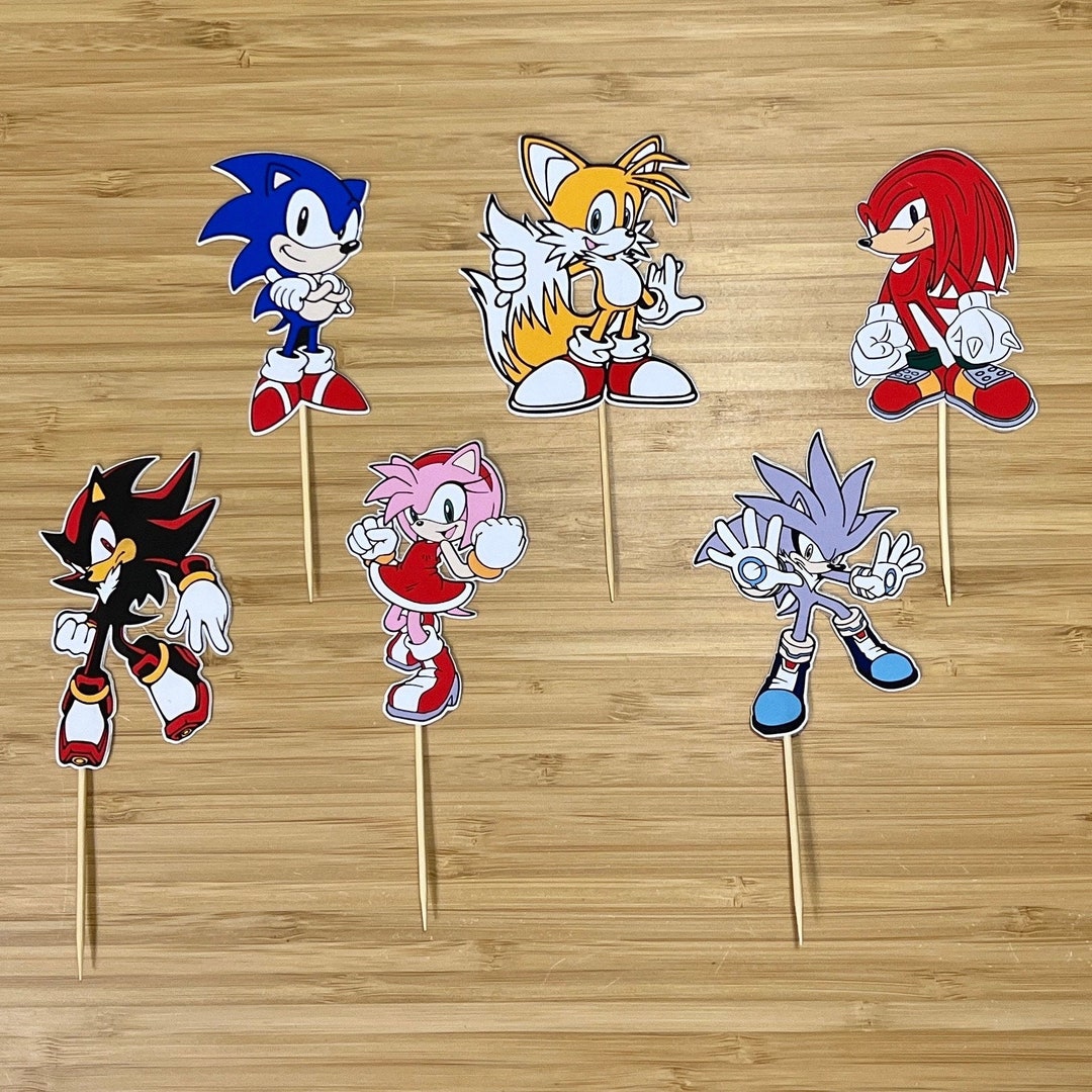 Sonic the Hedgehog Themed Cupcake Toppers Knuckles Cupcake Toppers ...