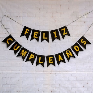 Wimpel Geburtstagsbanner, Wimpel Girlande, Wimpelkette, Wimpelkette, Wimpelkette, Wimpelkette, Wimpelkette, Wimpelkette, Schwarz Gold