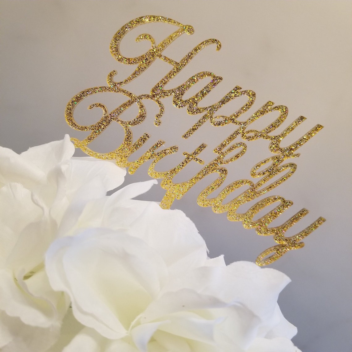 Happy Birthday Acrylic Cake Topper | Etsy
