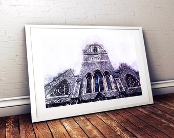 Personalised Watercolour Architecture Art Commission | Art Print | Poster | Wall Art | Digital Art | UK