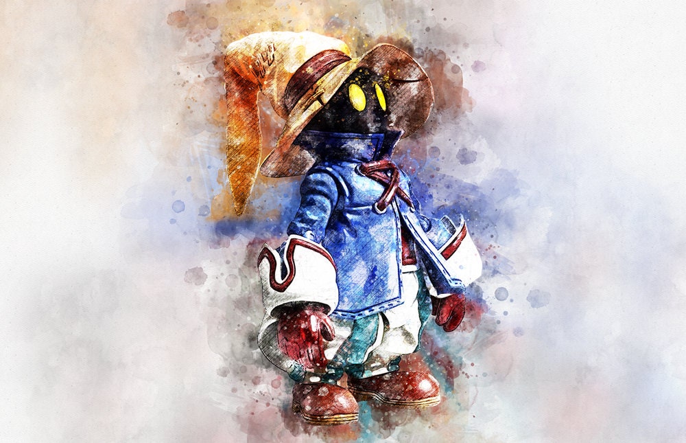 Buy Final Fantasy IX: Vivi Watercolour Art | Print | Poster | Wall Buy Final Fantasy IX: Vivi Watercolour Art | Print | Poster | Wall