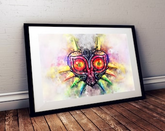 The Legend of Zelda: Majora's Mask Watercolour Art | Print | Poster | Wall Art | Digital Art | Gaming | UK