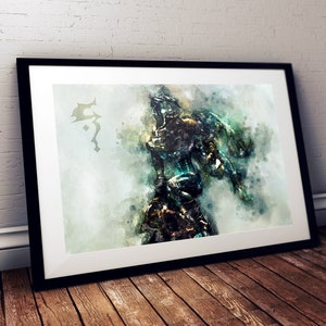 Legacy Of Kain: Soul Reaver Raziel Arte de acuarela / Impresión / Póster / Arte mural / Arte digital / Juegos / Reino Unido