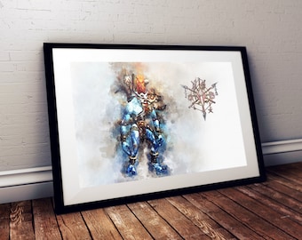 Vol'jin World of Warcraft Watercolour Art | Print | Poster | Wall Art | Digital Art | Gaming | UK