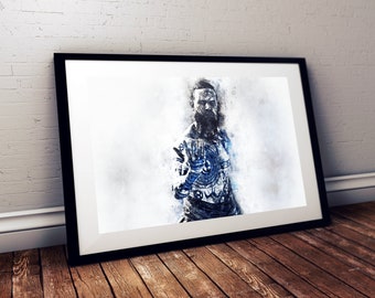 God Of War: Baldur Watercolour Art | Print | Poster | Wall Art | Digital Art | Gaming | UK