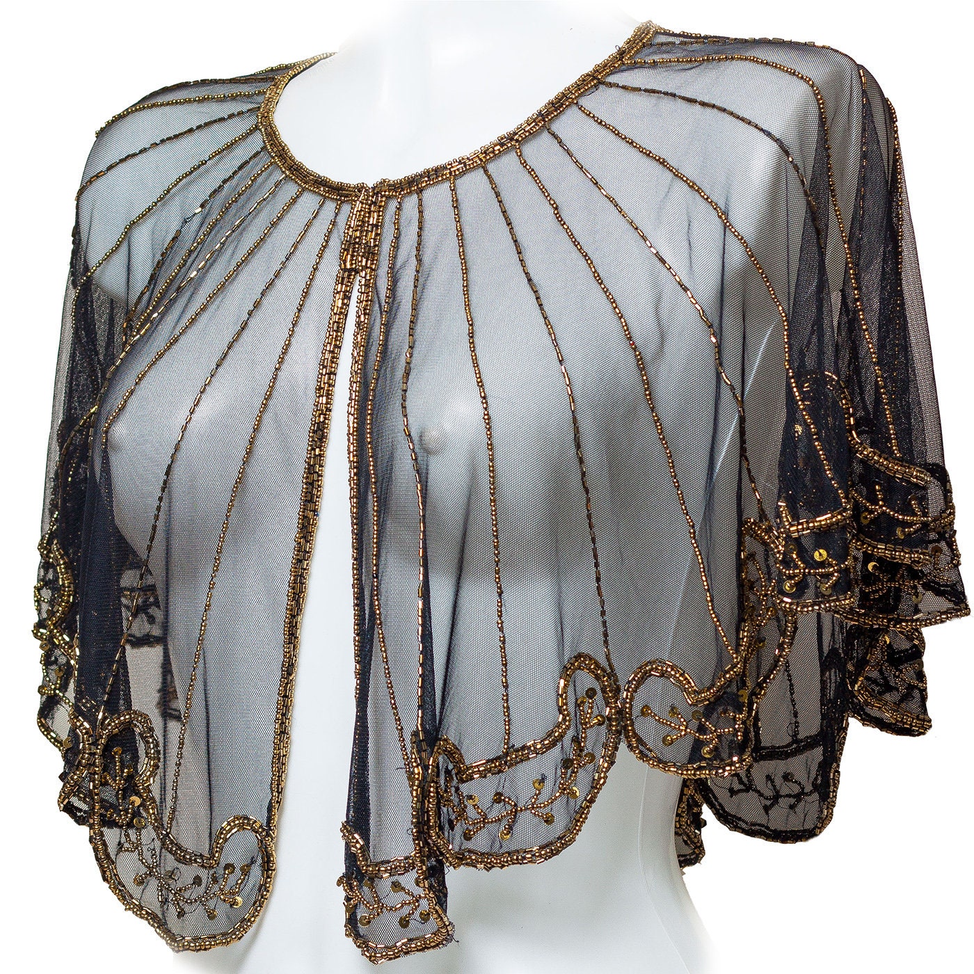 Gold Bolero Shrug for Evening Dress