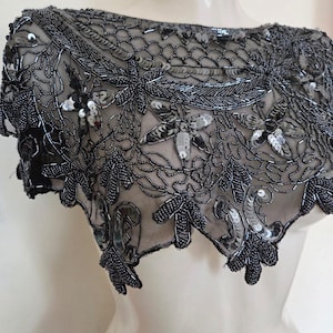 Evening  COVER UP DRESS, Wedding, Cape capelet  dresses, outfit  party shrugs,  capelet, beads shawls, 1920s cover up,  sequin