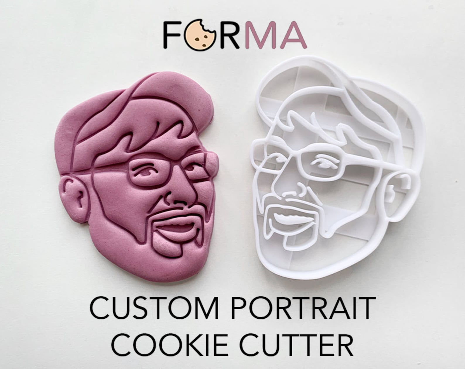 Custom Portrait Cookie Cutter Personalised Cookie Cutter Etsy