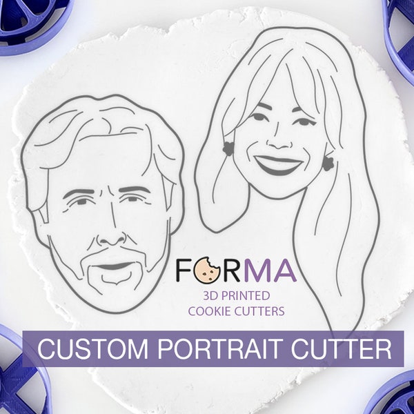 Custom Portrait Cookie Cutter, Personalised Sweetness, Perfect Gift, Your photo Cracker, Cake wishes, Bakery Flour product, shortbread chef