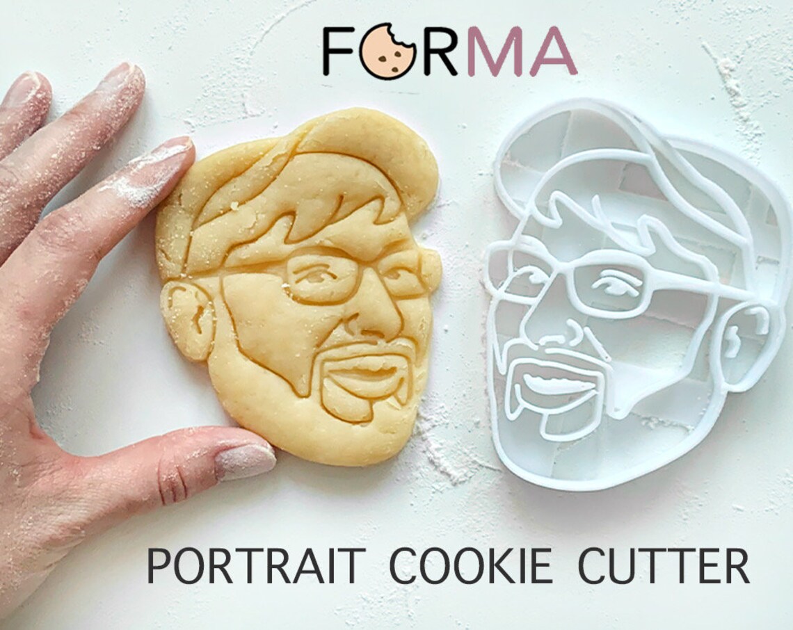 Custom Portrait Cookie Cutter Personalised Cookie Cutter Etsy