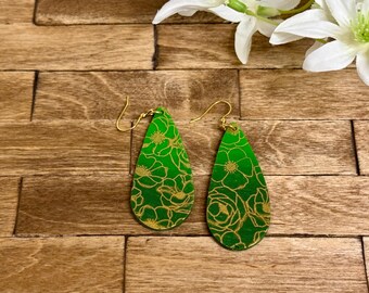 Blue or Green Ombré Earrings