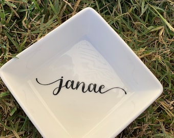 Custom Ring Dish | Jewelry Dish - Gift for Bridesmaid, Girlfriend, Friend, Mom