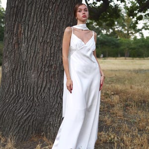 bridal shower dress with scarf Simple Wedding Color:Honey Gold Chic Lace Modified A-Line up back gives you dusty-blue