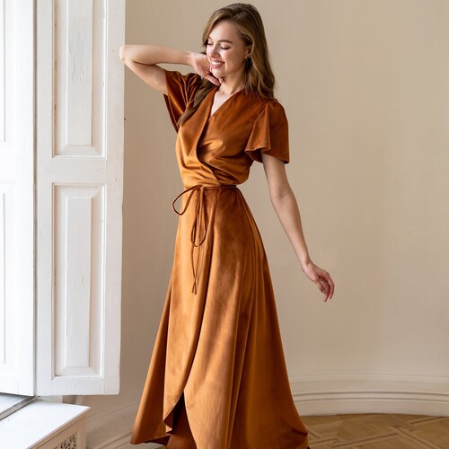 sachin and babi light blue dress BABARONI Off The Shoulder Empire Bridesmaid Dresses Rust, Rust / US0 main image 1