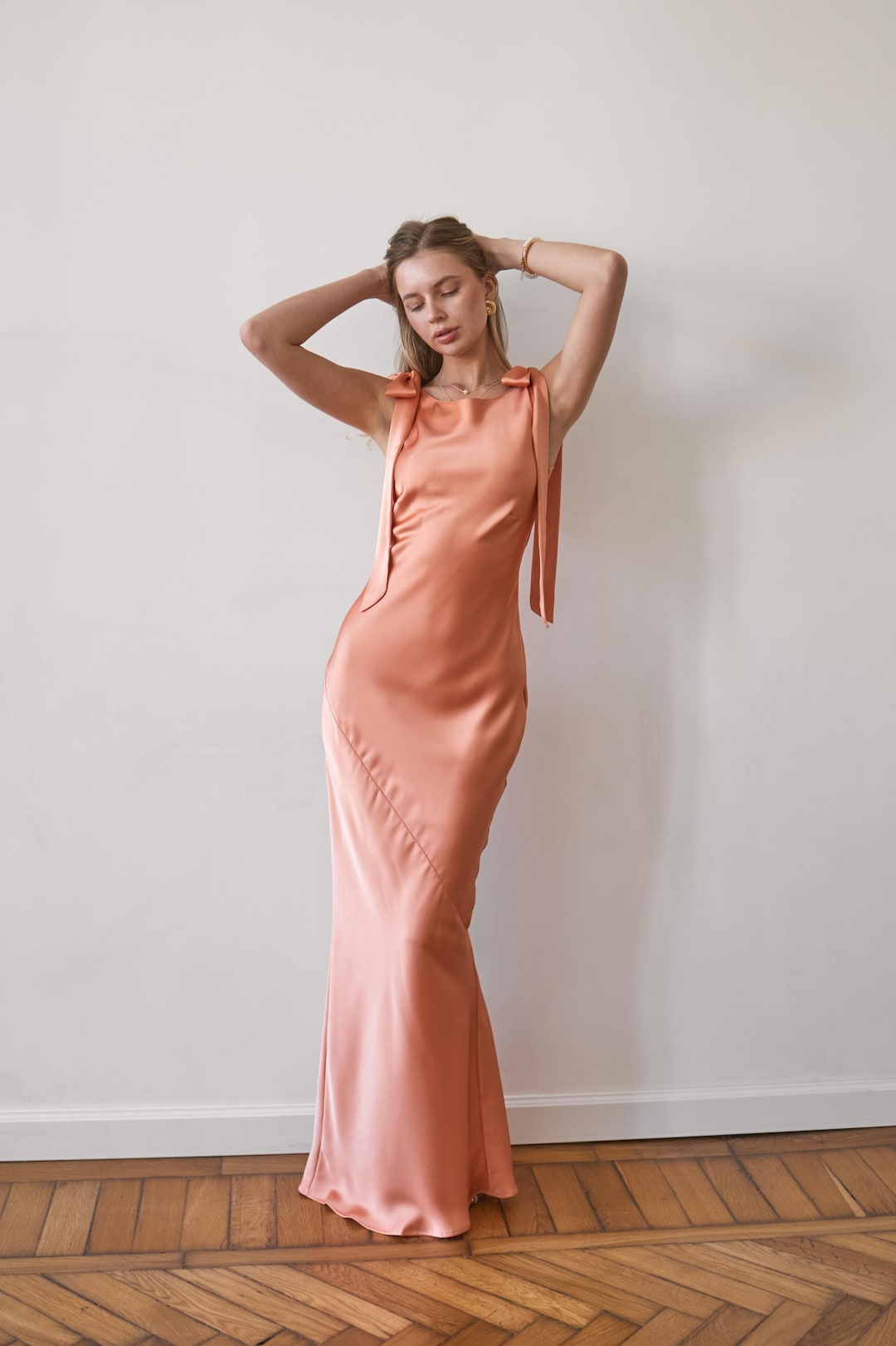 Orange Dress Bridesmaid Dress Prom Dress Maxi Occasion Dress Pearch Orange Dress Evening Satin Dress Open Back Dress With Slit Brenda Dress - Etsy Orange Dress Bridesmaid Dress Prom Dress Maxi Occasion Dress Pearch Orange Dress Evening Satin Dress Open Back Dress With Slit Brenda Dress - Etsy