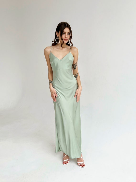 sachin and babi light blue dress Satin Dresses main image 1