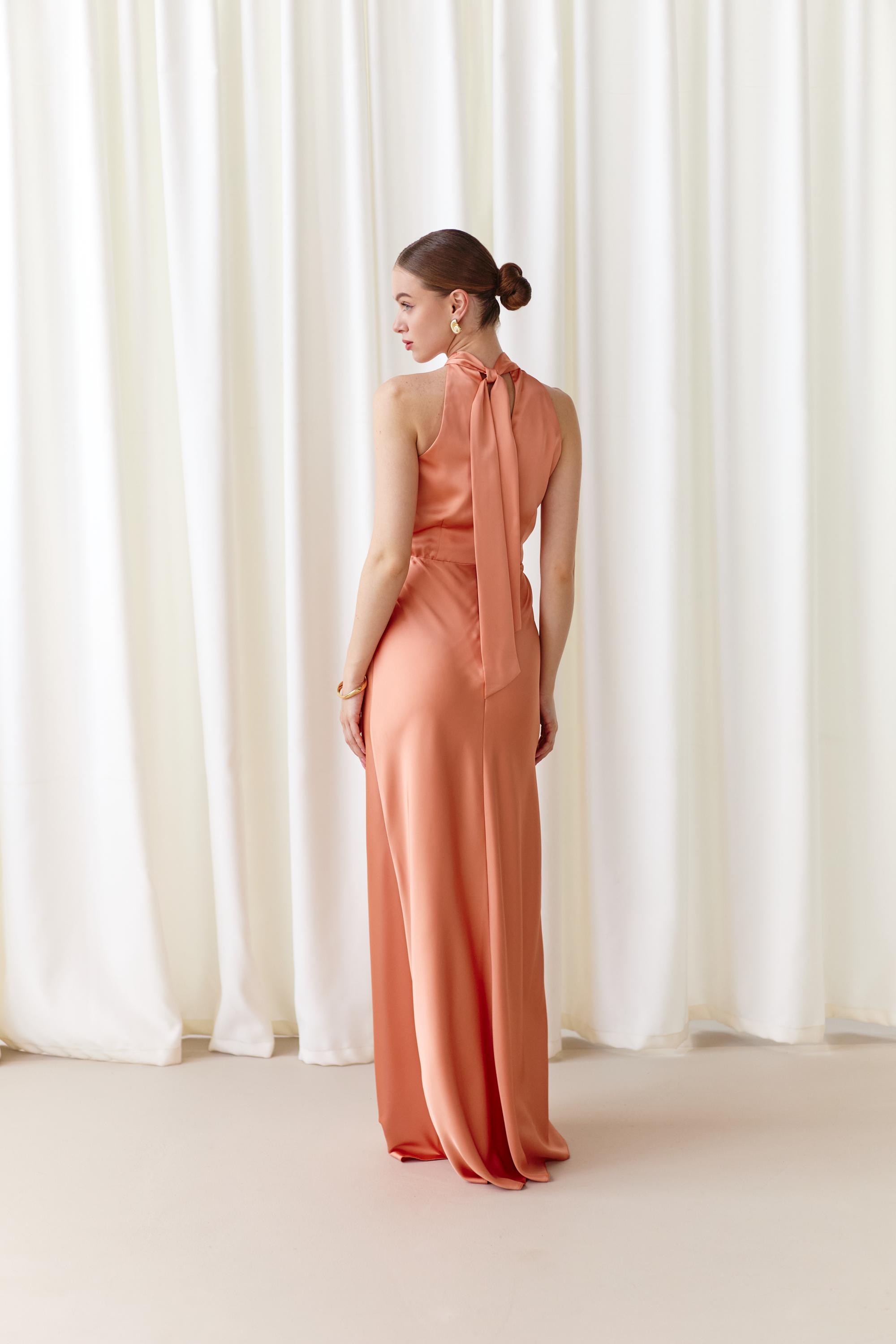 peachy orange bridesmaid dresses Orange Hued Bridesmaid Dresses & Gowns