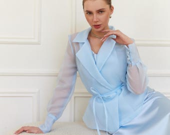 green emerald velvet dress Chiffon Bolero Jacket by Eva Fashion 3277 main image 0