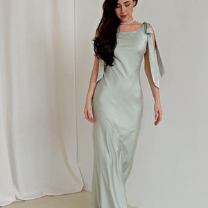 sage bridesmaids gowns