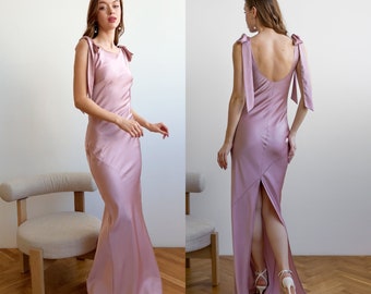 Formal dresses pink Occasion dress Evening gown Formal wedding guest dresses Ball gowns Prom dresses long Maxi dress dusty pink Brenda dress