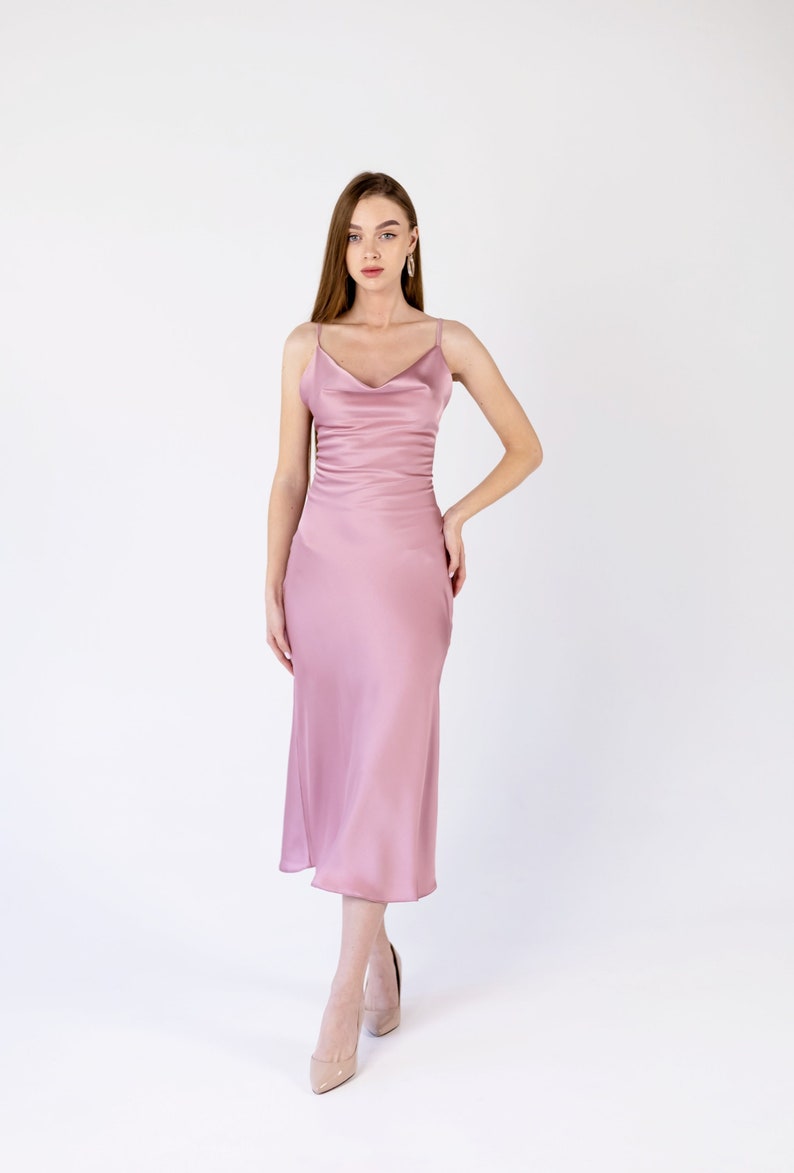 pink midi dress