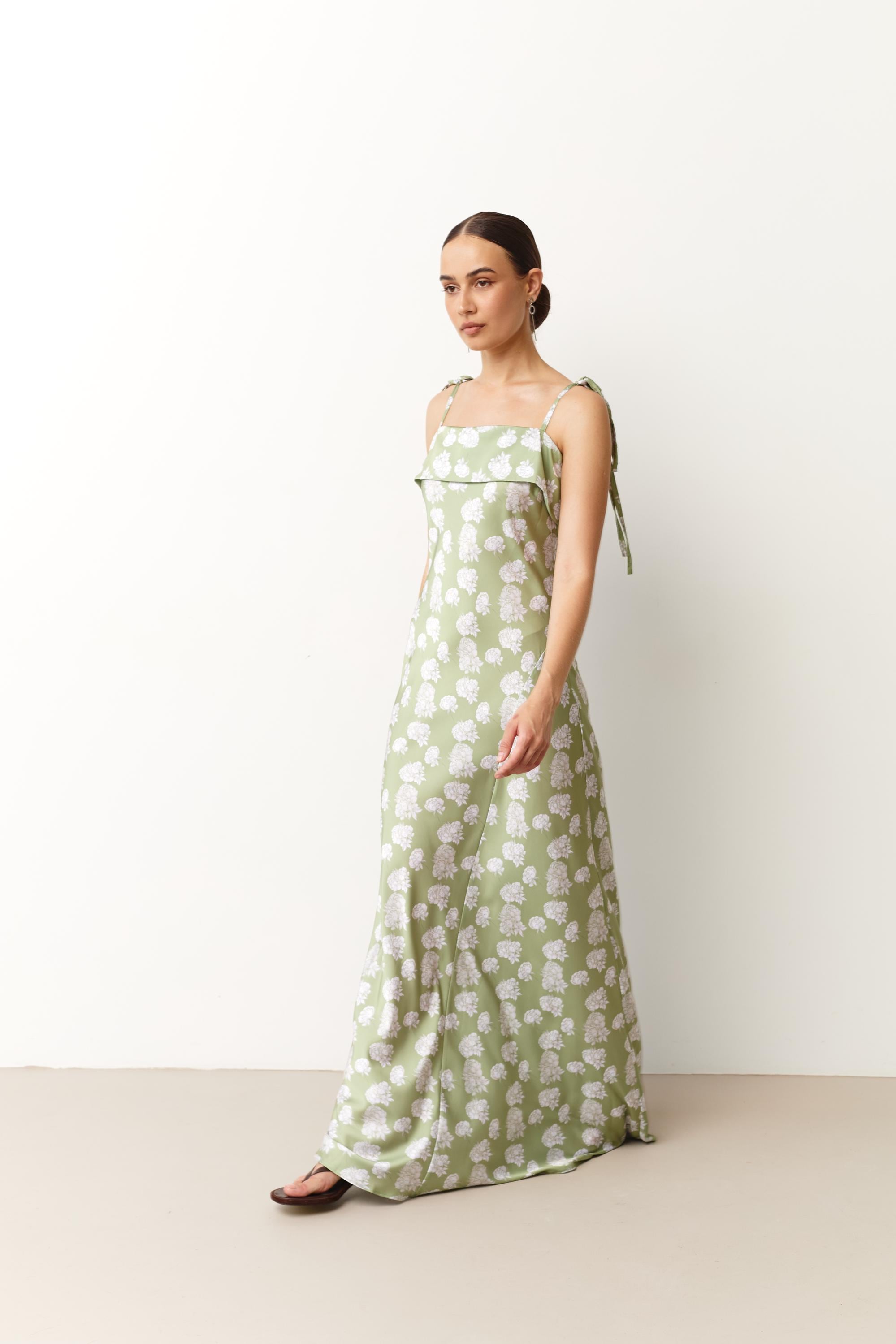 Mismatch green bridesmaid dress Sage green dress Wedding guest dress semi formal Midi formal gown Satin dresses Coctail party outfit