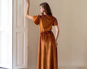 rust colored velvet bridesmaid dresses Long V Neck Rust Velvet Bridesmaid Dresses Mermaid Wedding Guest Dress US2 / Same as Picture