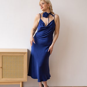 Baby Blue Satin Dress Satin Dresses Semi Formal Dress Bridesmaid Dress ...