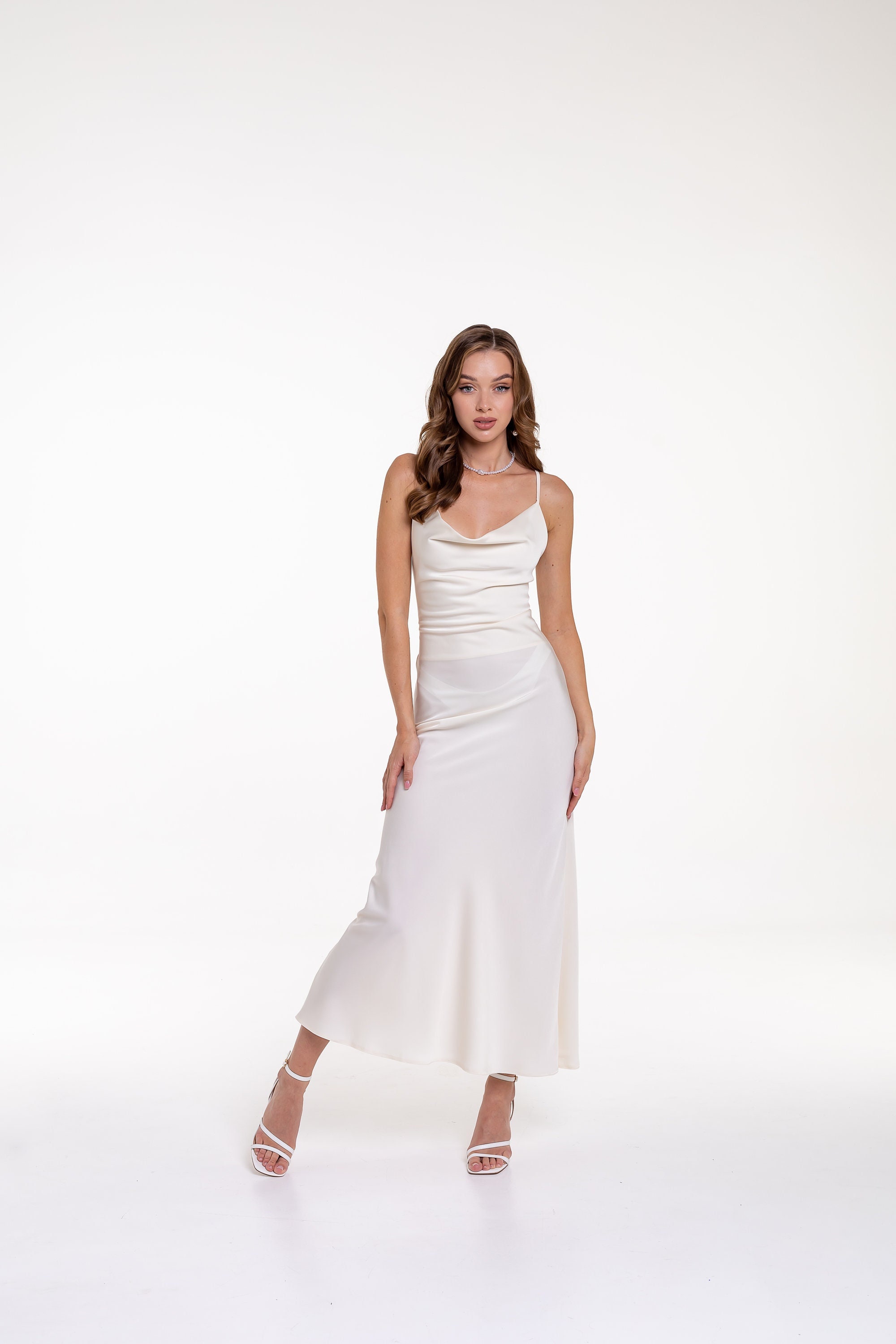 Shop Ivory Slip Dress for Women Online from India's Luxury