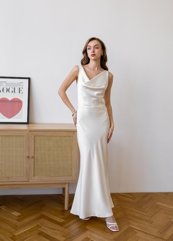 Cowl Neck Dress Maxi Prom Dress Satin Dresses Gowns for Women Evening Prom  Dress Occasion Dress Full Length Red Evening Gown Paula Dress - Etsy