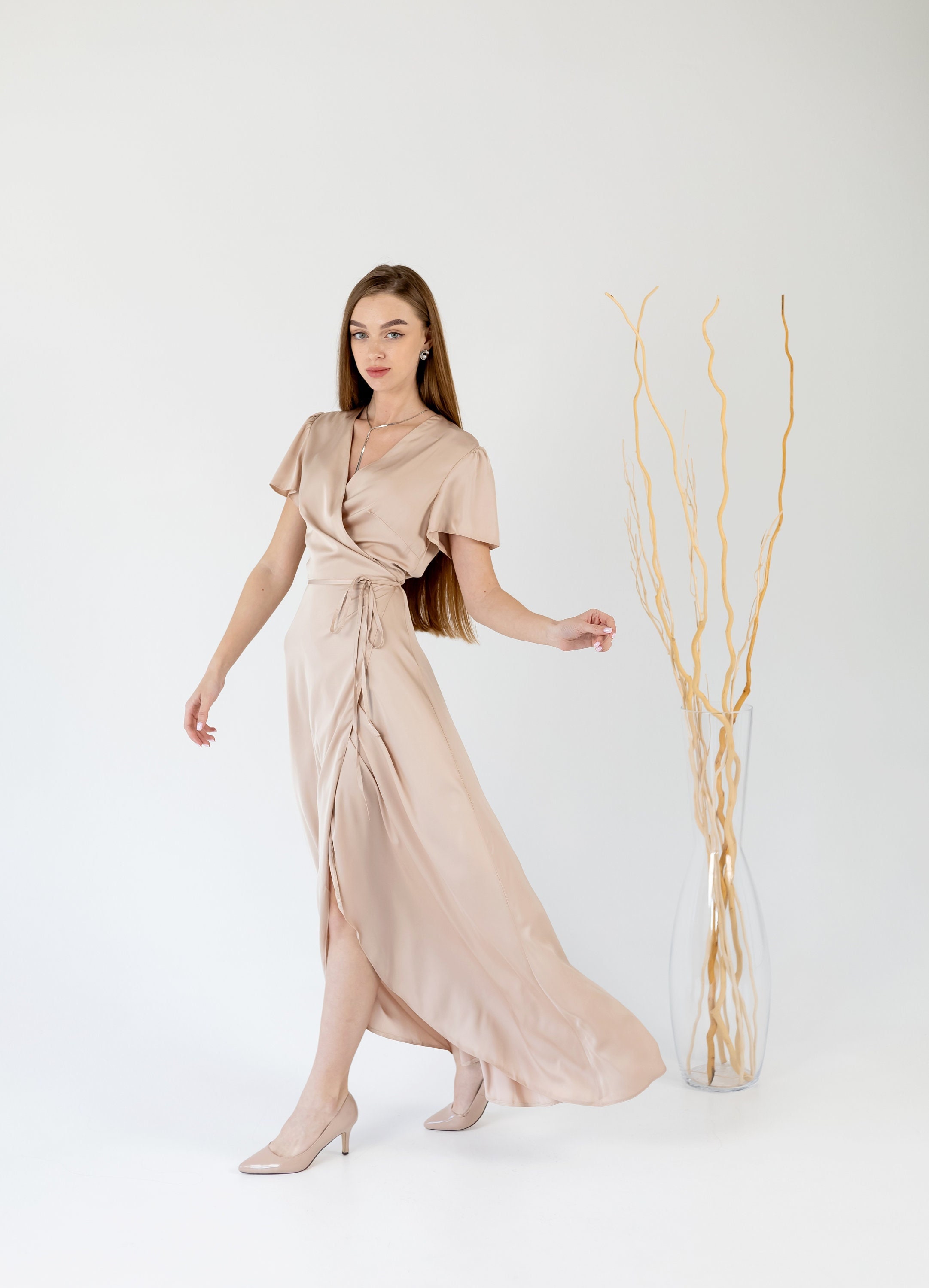 Champagne Color Wedding Guest Dresses - Etsy