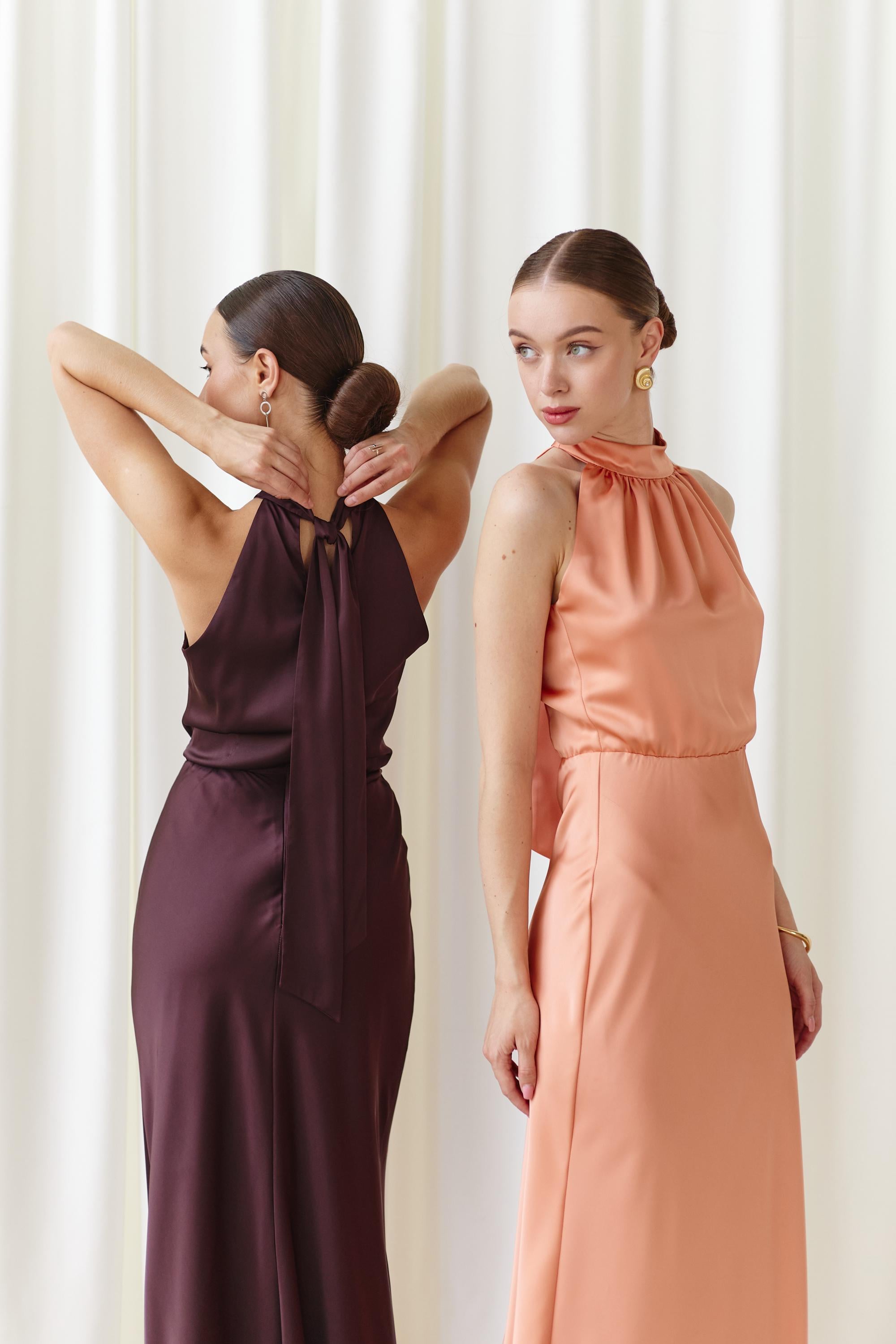 chinese dress ladies Hannah Tie Halter Maxi Dress: Green Apple Small
