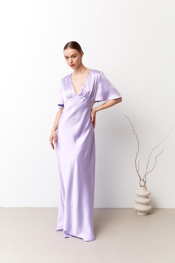 pastel bridesmaid dresses with sleeves A Line Floor Length Chiffon Bridesmaid Dresses Pockets Bateau Appliqued Cap Sleeve Cocomelody CB0248, Veiled Rose