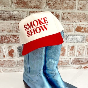 Smoke Show Hat | Embroidered Hat | Summer Trucker Hat | Country Festival Outfit | Country Hat | Concert Hat | Gifts For Her | Howdy Hat