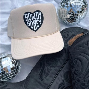 Howdy Honey Trucker Hat | Trucker Hat | Summer Trucker Hat | Pool Hats | Heart Hat | Beach Hat |  | Gifts For Her | Howdy Hat