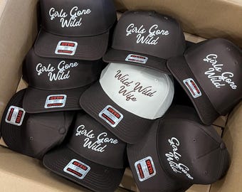 Wild Wild Wife Bachelorette Party | Girls Gone Wild Embroidered Hat | Summer Trucker Hat | Western Bachelorette | Bachelorette Hats | Bride